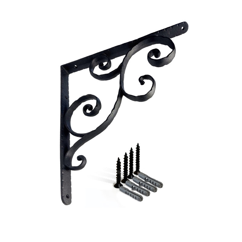 Rustic Shelf Bracket, Black