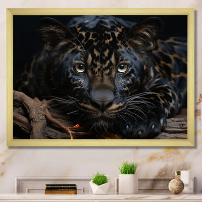 " Black White Panther Portrait "