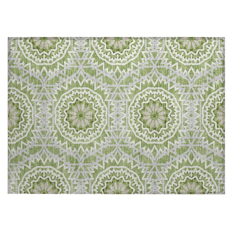 Kayann Washable Geometric Indoor / Outdoor Rug