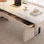 Bureau blanc avec tiroirs en pierre blanche avec tiroirs-1034951628
