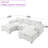 86.5'' Chenille Modular Sectional Sofa With Storage Pockets, 5 Seat U Shaped Couch Set With Pillows,Free Combination,Modern Cloud Sofa With 2 Movable Ottoman For Living Room,Apartment-1512580903