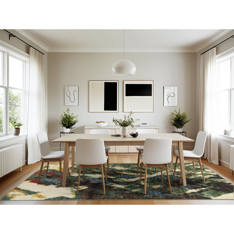 Abstract Indoor Rug, Rectangle 7' x 10'