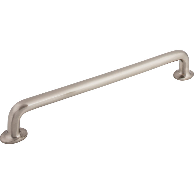 Aspen II Rounded Appliance pull, 12" Center to Center, Brushed Satin Nickel