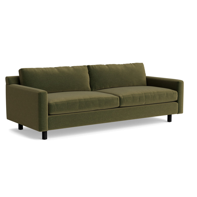 Hunter No Welt 90 Sofa, Performance Velvet - Balsam, Black