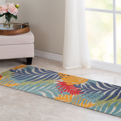Tapis intérieur / extérieur floral tissé à la machine Leatherman 