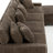 5 - Piece Upholstered Light Brown Faux Rabbit Fur Flannel Modular Sectional Sofa with Throw Pillows & Removable Ottomans-190078669