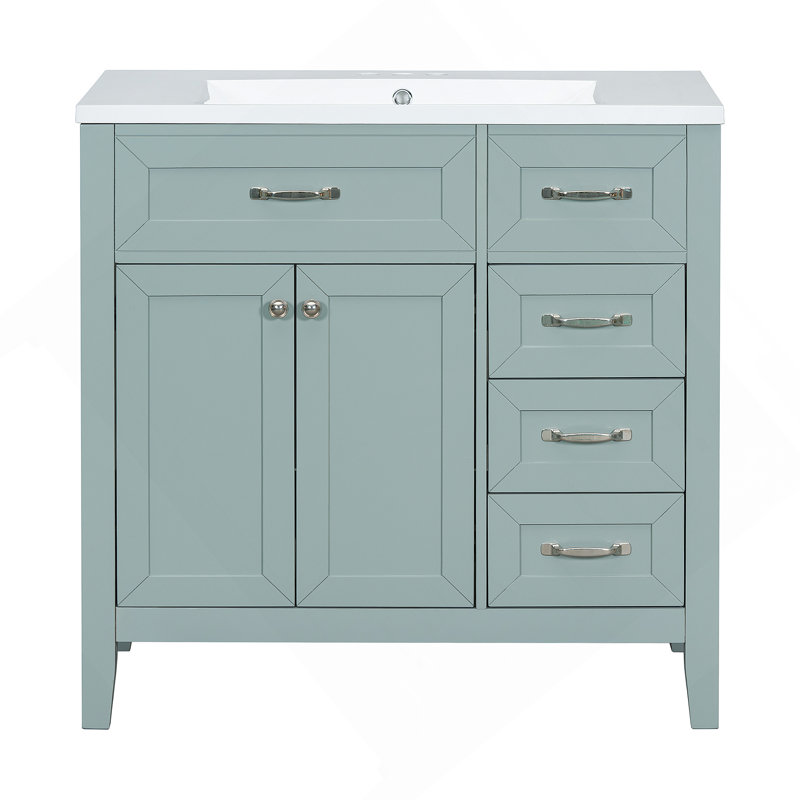 Meuble-lavabo 36 po avec lavabo 36 po, Vert