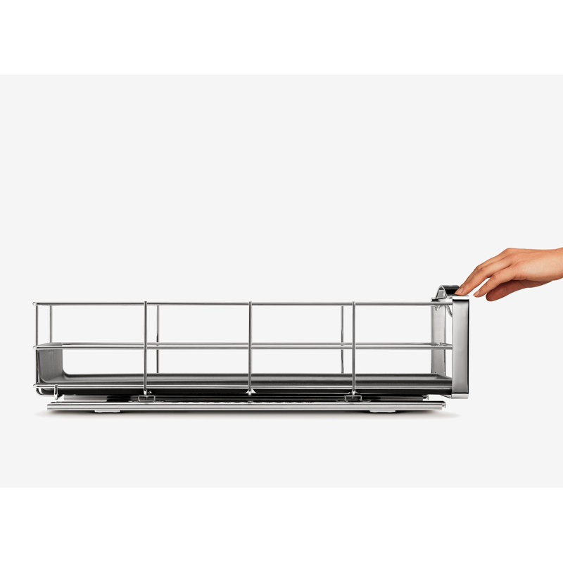 20" Silver Heavy-Gauge Steel Pull-Out Cabinet Organizer