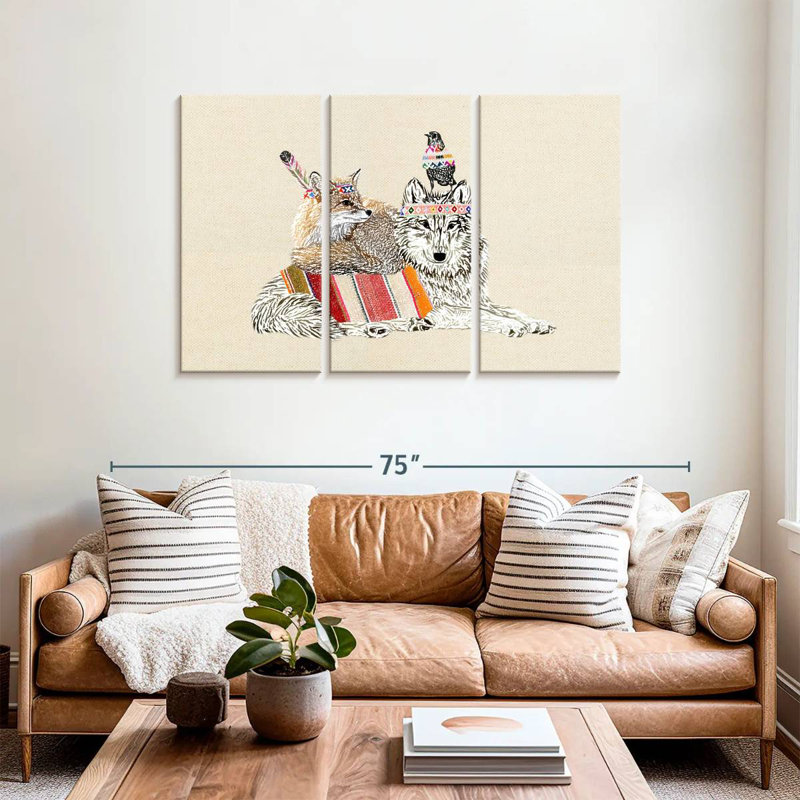 Ketti Boho Wolf, 36" H x 57" W