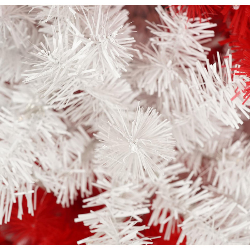 Arbre de Noël artificiel Candy Cane - 300 lumières DEL, 900 branches flexibles | Décoration de Noël créative
