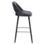 Upholstered Bar Stool with Stainless Steel Frame-413690442-413690443
