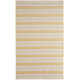 Perci Striped Handmade Flatweave Area Rug in Sun Yellow/Cream