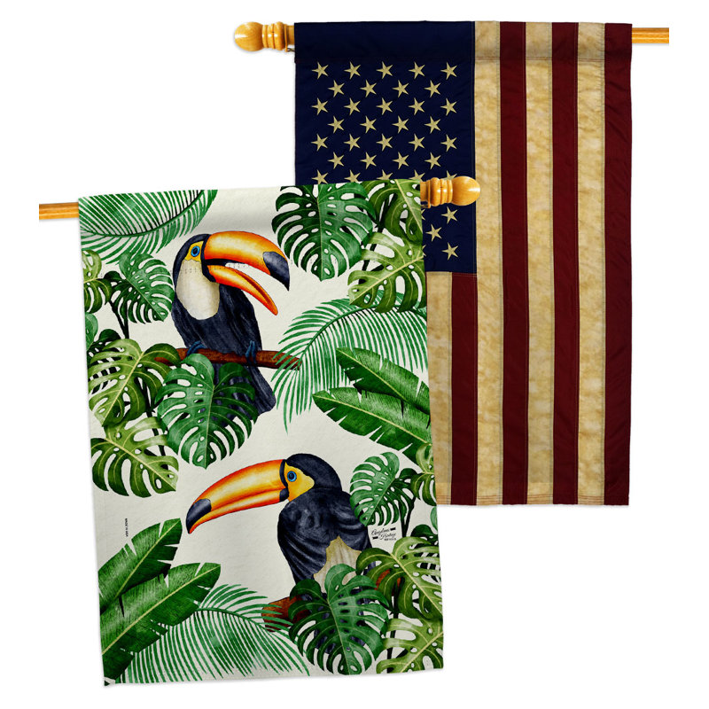 Drapeau de maison à 2 côtés en polyester / mélange de polyester 40 po x 28 po