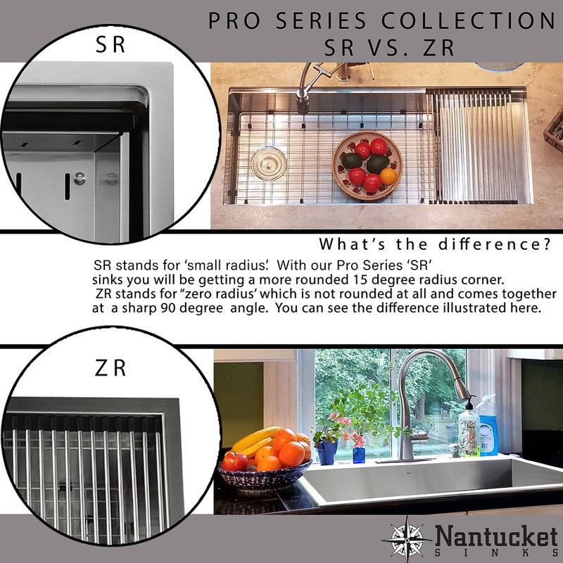 Nantucket Sinks x Studio Dearborn Pro Series Undermount Stainless Steel Kitchen Sink