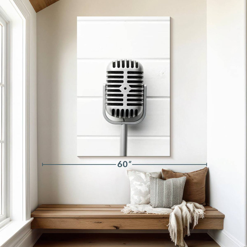 Abarca Retro Stage Microphone, 51" H x 34" W