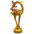 Santa's Romping Reindeer Christmas Statue