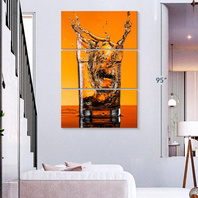 Whiskey Splashing In Glass, 74" H x 48" W