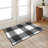 Gracie Oaks Washable Rug Bundle - 2 Piece Set - Buffalo Plaid Black (3' x 5' & 5' x 7')