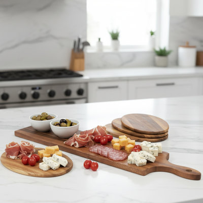 Ensemble de planche à pagaie 26 "avec 2 tasses et 5 plateaux de service, ensemble de 7 pièces