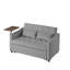 Lit convertible en velours gris, table d'appoint rotative, style moderne, se transforme rapidement en lit, multiples réglages, matériaux, assemblage facile requis avec dossier et siège rotatifs à 360 °,