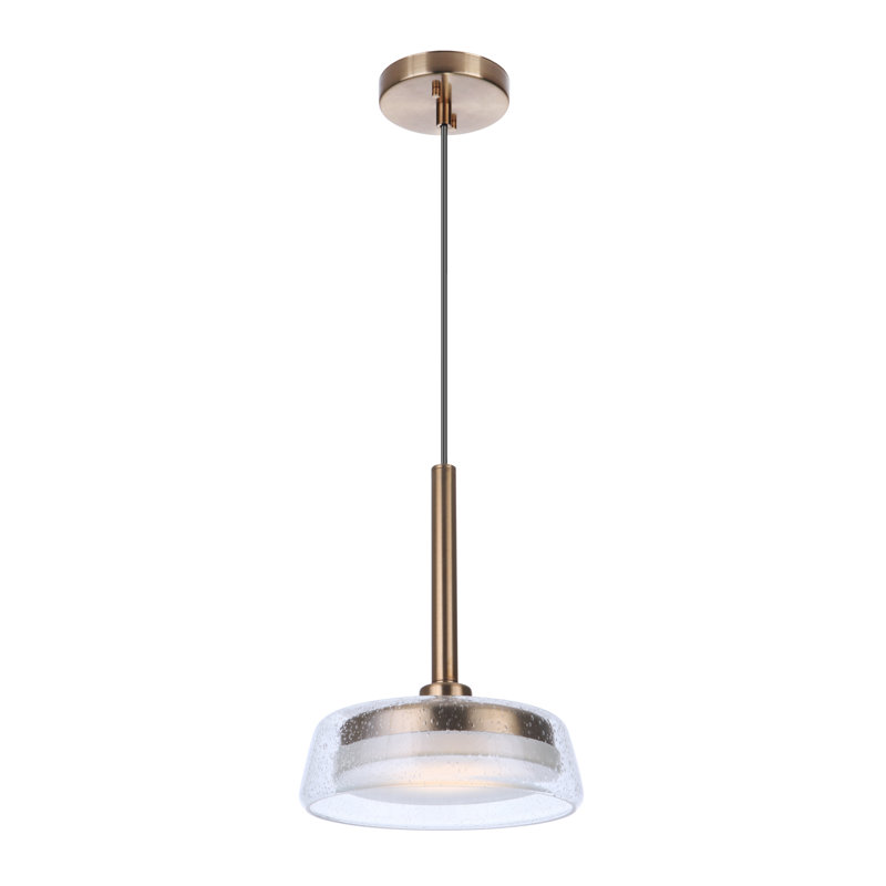 Luminaire suspendu conique à 1 lumière DEL Talisha, H 13,25 po x l 10 po x P 10 po, Laiton