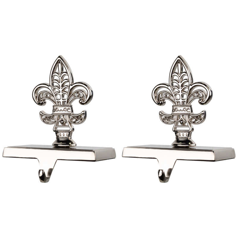 Porte-chaussette de Noël Fleur De Lis - 5 po - ensemble de 2