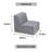 Deko Living Gray Compressed Foam Armless Sectional Sofa Chair-116417262