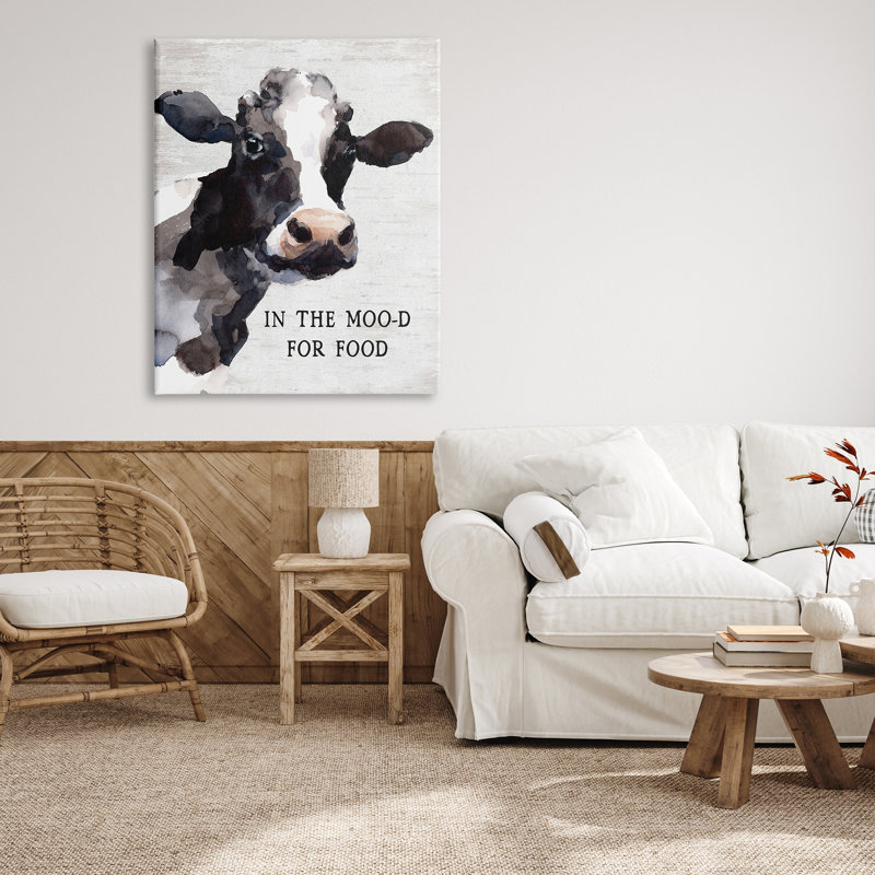 In The Moo-D For Food, Toile tendue, H 48 po x l 36 po x P 1,5 po