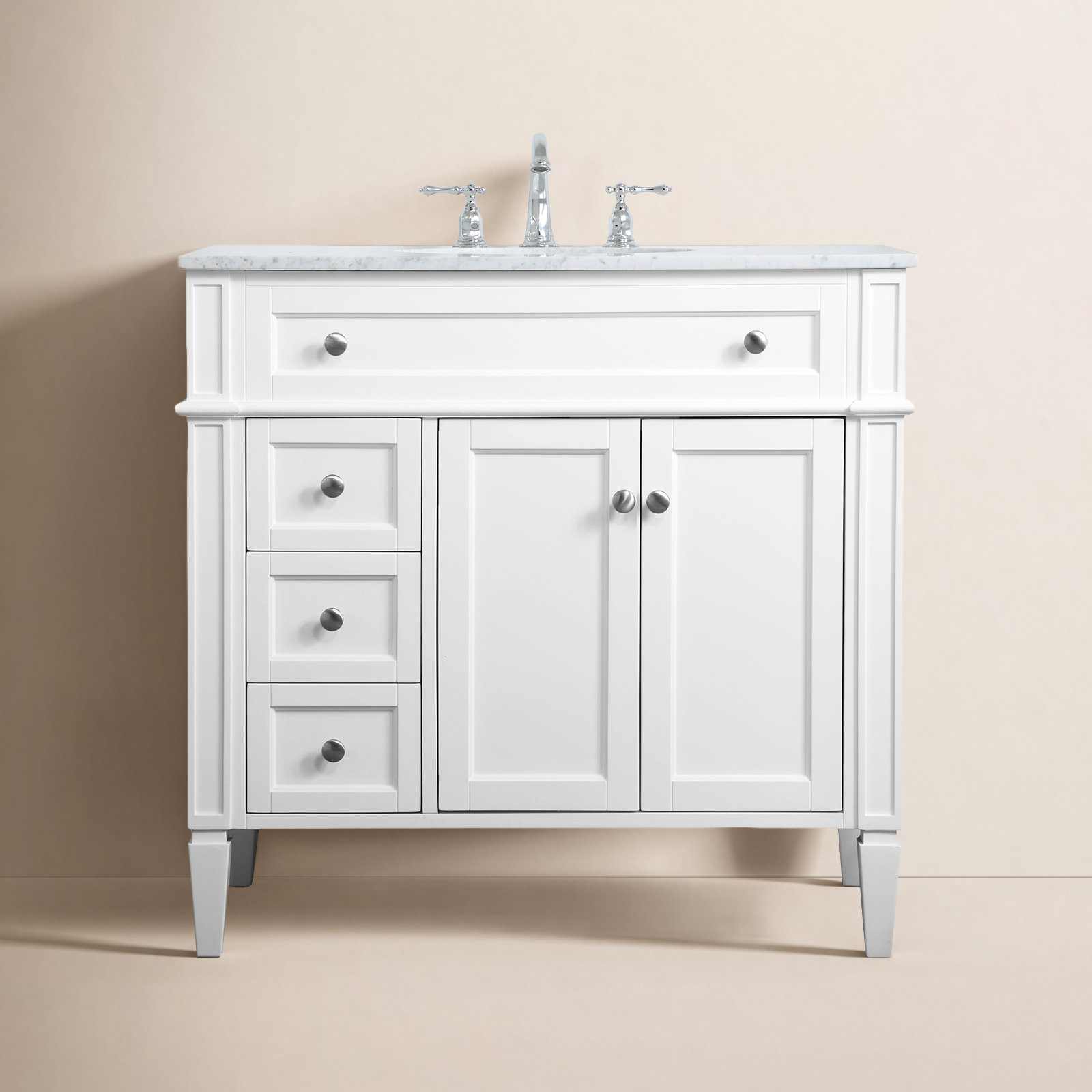 Rivers 36'' Single Bathroom Vanity, White