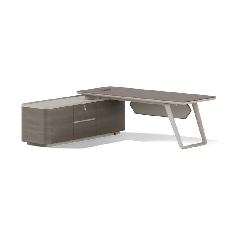 Teacher's computer desk with a left side cabinet