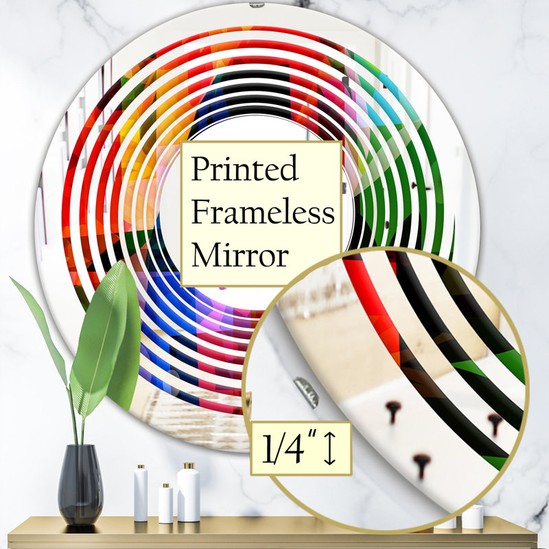 Miroir mural Love and Circles, H 23,6 po x l 23,6 po