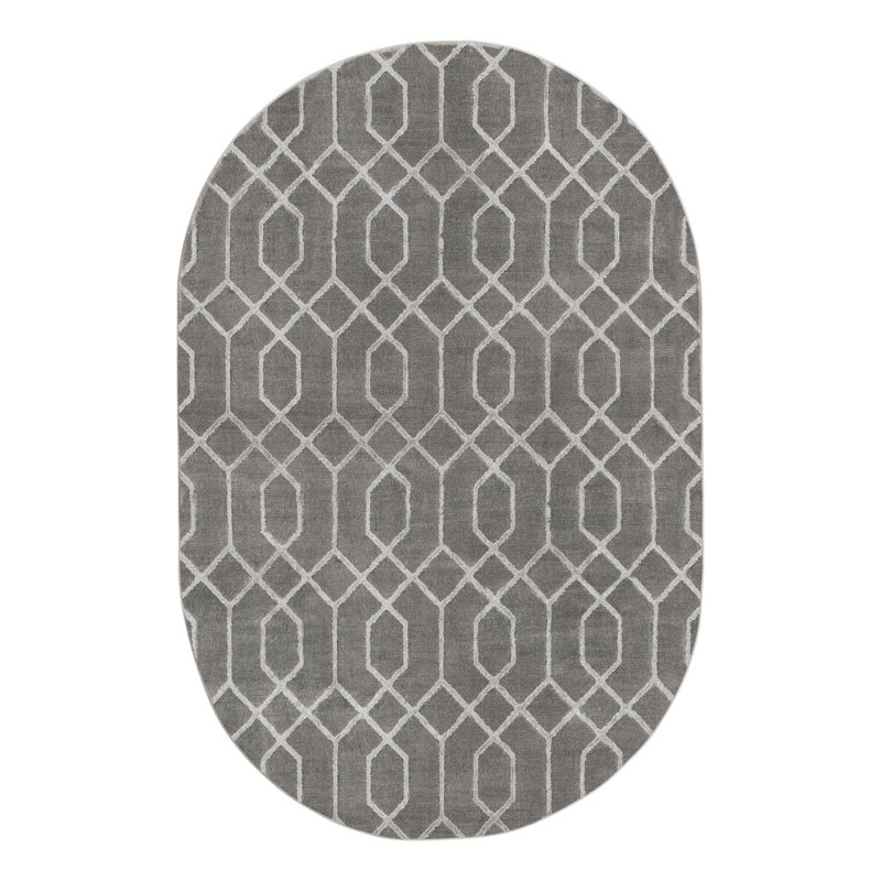 Geometric Area Rug, Oval 160cm x 243.8cm