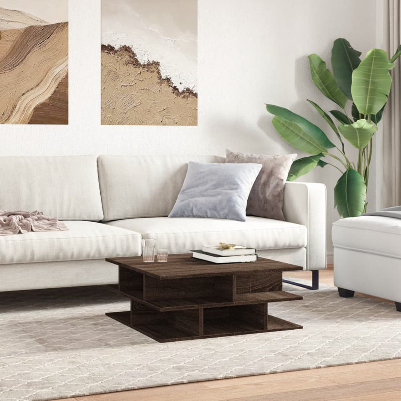 Pierina Frame Coffee Table, Brown Oak