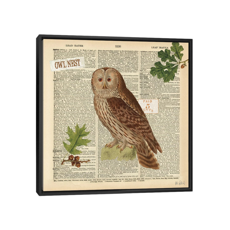 Lodge Collage I, impression sur toile tendue, H 18 po x l 18 po x P 1,5 po, Toile avec cadre noir, Pas de tapis