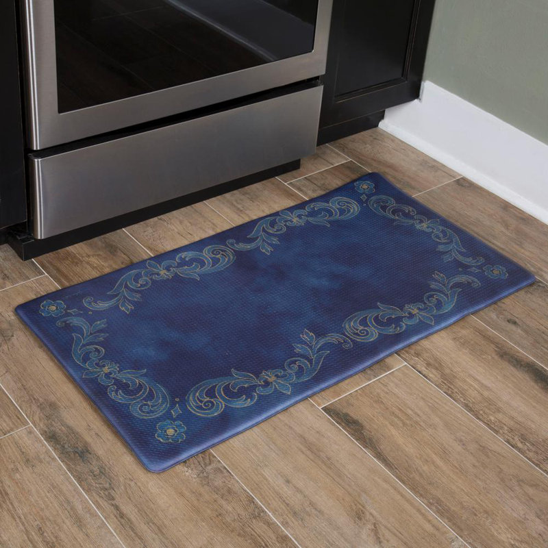 Tapis anti-fatigue en relief, Bleu marine