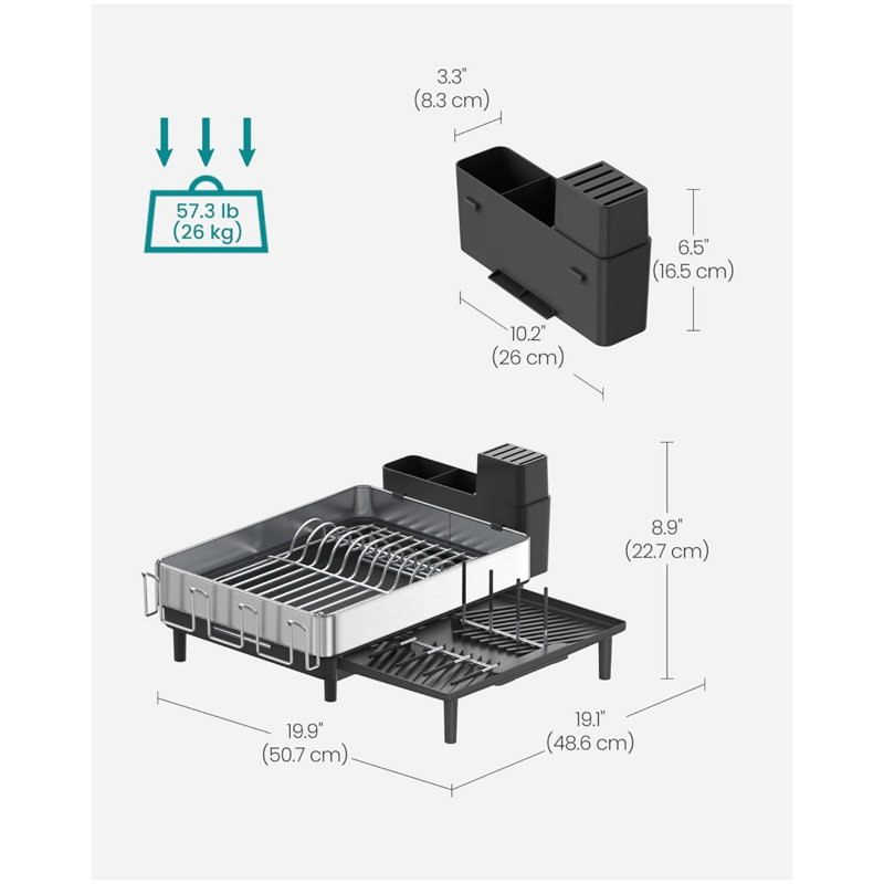 Égouttoir à vaisselle extensible en acier inoxydable, égouttoir à vaisselle