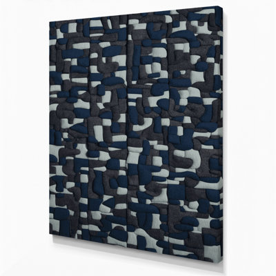 «Abstract Shapes 14», art mural sur toile grise