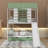 Twin-Over-Twin Bunk Bed With House Design, Convertible Slide, And Trundle Bed