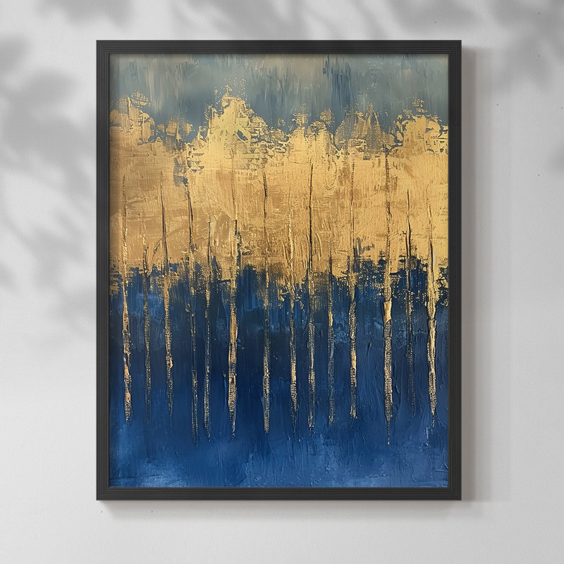 ABSTRACT Series VI  -Premium Framed Print -Ready to Hang - No Nails Required, Black, 11" H x 9" W