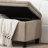 Upholstered Linen Seat With Buttons And Storage - 18 45X18x18 Inches Adds Comfort Functionality Fabric Height Practical Furniture Piece-372562768