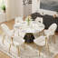 Table de salle à manger ronde en pierre pour salon moderne, maison-289701609-306843865