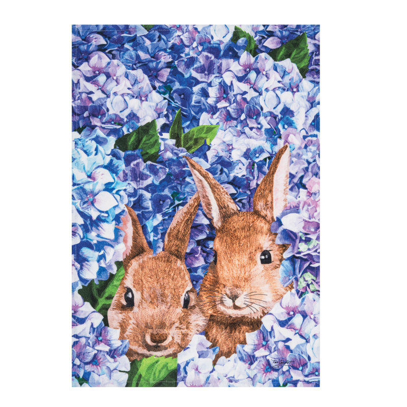 Lapins en serviette Hydrangeas
