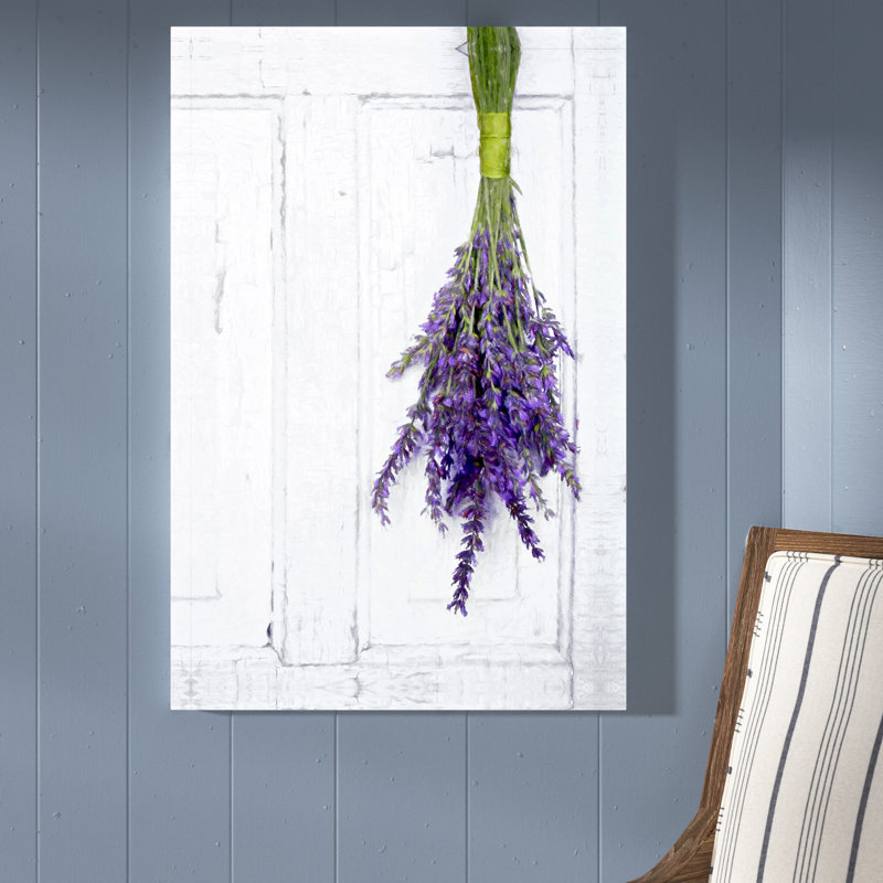 Hanging Lavender Wrapped Canvas Painting Print, 30" H x 20" W