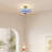 4.3X11.8" Retro Glass Flush Mount Lamp