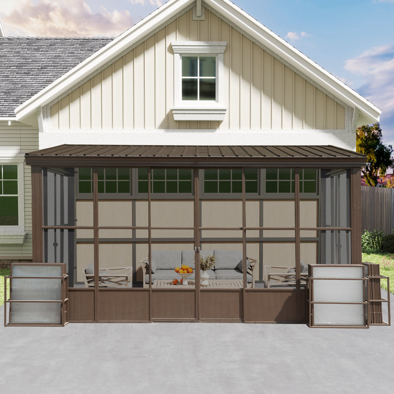 10 ft. x 14 ft. Wall Mounted Sunroom