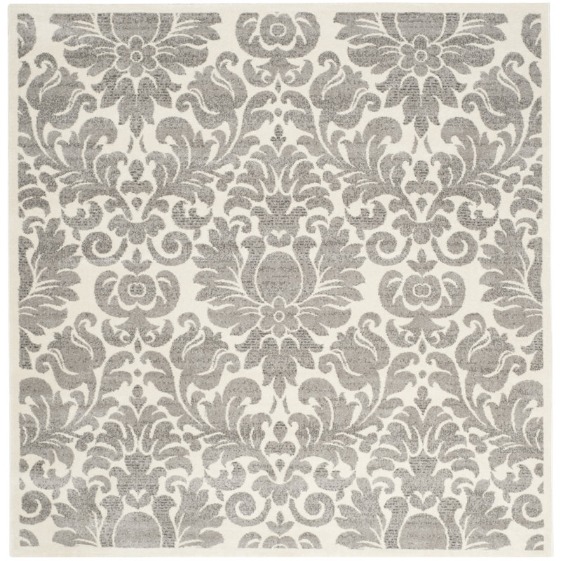 Dominy Porcello Performance Damask Rug, Square 6'7"