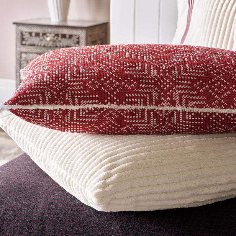 Coussin en velours côtelé Bishop, Carré