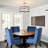 3-Light Crystal Ceiling Light Fixture Semi Flush Mount Chandelier with Drum Shade-943180878