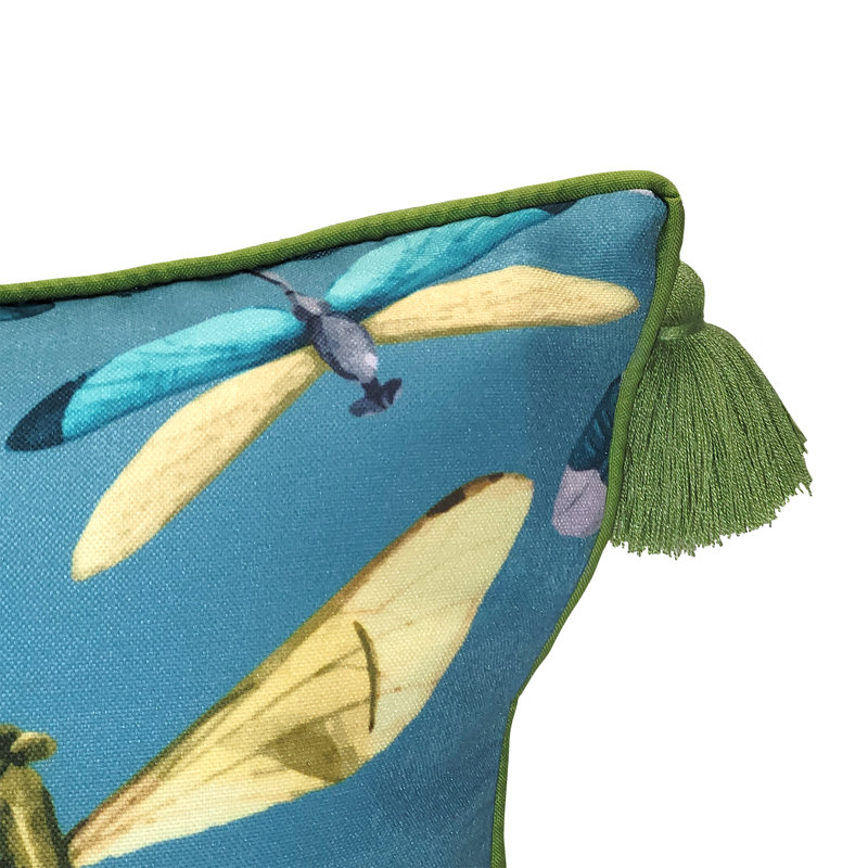 Tassels Outdoor Reversible Throw Pillow