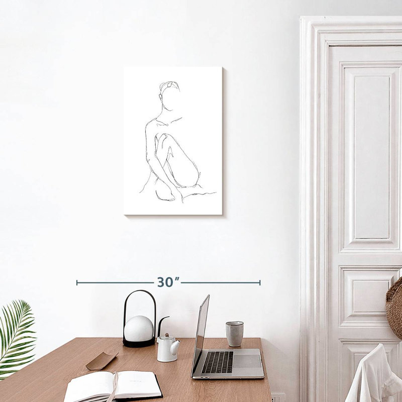 Leisha Nude Contour Sketch II, 24" H x 16" W